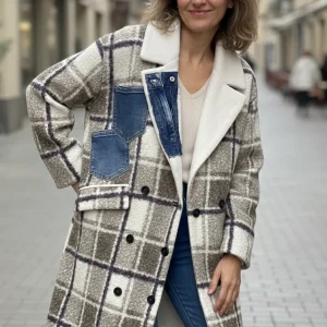 Manteau S.Woman Carreaux & Jean 44-50