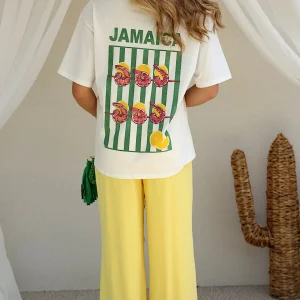 T-SHIRT JAMAICA - BLANC