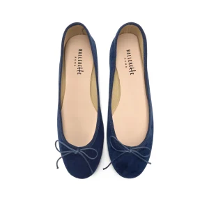 Ballerine blu in camoscio