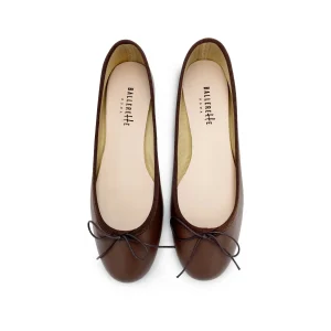 Ballerine in pelle marroni testa di moro