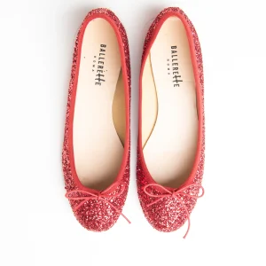Ballerine rosse glitterate