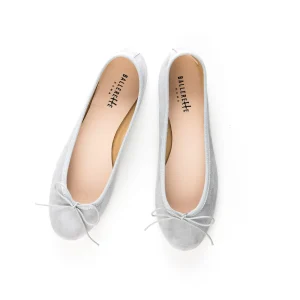 Ballerine grigie perla in camoscio