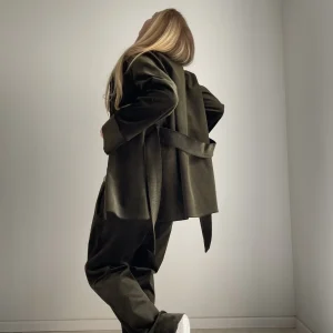 Veste « JOSIE » velours vert olive