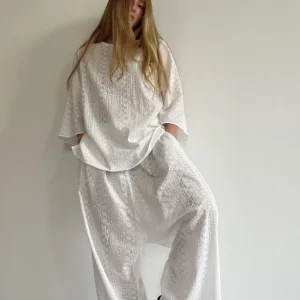 Pantalon « GASTON » coton brodé