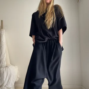Pantalon « GASTON » crêpe noir