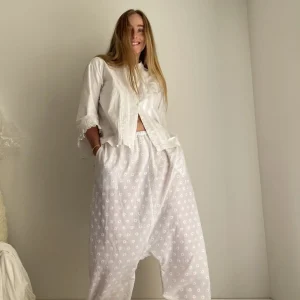 Pantalon « GASTON » Batiste de coton pâquerettes