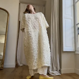 Robe-Teeshirt tulle à fleurs