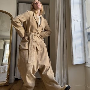 Veste « JOSIE » velours côtelé sable