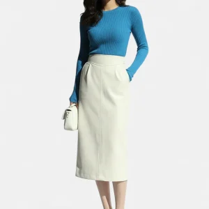 Jupe blanche simili cuir