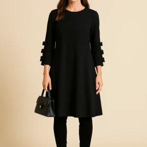 Robe Droite Décontractée avec Détail Nœuds – Élégance Simple pour le Quotidien
