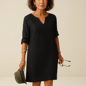 Robe Longue Femme V-Cou - Mélange Soie Mousseline Élégante