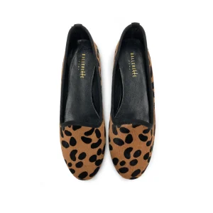 Slippers donna maculate in cavallino marrone