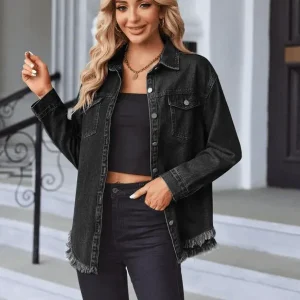 Veste denim Lara Oversize effet délavé