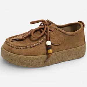 Mocassins Femme Derby Marron