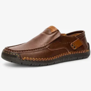 Mocassins Homme Cuir Marron Confort