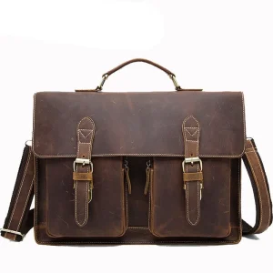 Cartable Sacoche Cuir Vintage