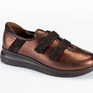 Basket Orthopédique Femme ADOUR Marron à Paillettes