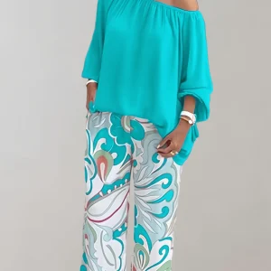 Ensemble fluide imprimé palazzo - une allure bohème et sophistiquée - MAX FOR ME