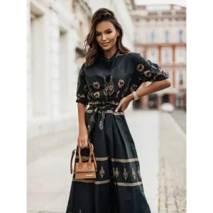 Ensemble jupe et chemisier à motifs ethniques - l'allure sophistiquée - MAX FOR ME