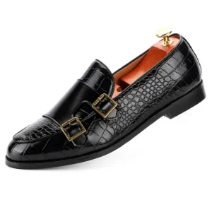 Mocassin En Cuir À Imprimé Crocodile Pour Hommes