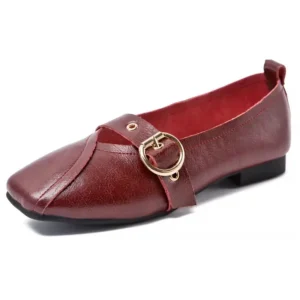 Mocassin Mary Jane À Bout Carré