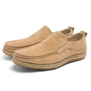 Mocassins Bateau Aspect Cuir À Semelle Colorée Pour Homme