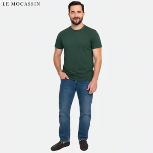 Mocassins Bateau Style Vintage Effet Cuir Pour Homme