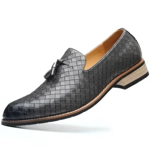 Mocassins Chics En Cuir À Gland Pour Hommes