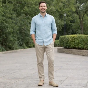 Mocassins Classiques En Cuir Véritable Respirants