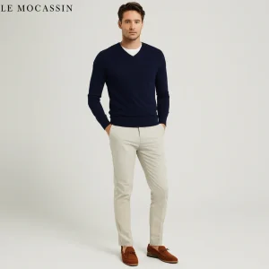 Mocassins Colorés Unis En Daim Pour Hommes