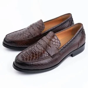 Mocassins Décontractés Marron En Cuir Véritable Pour Homme