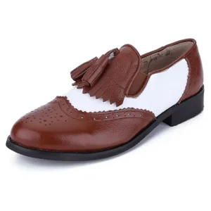 Mocassins À Glands Et À Franges En Cuir Pour Femme