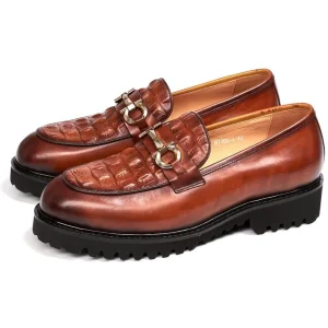 Mocassins À Plateforme Vernis Pour Homme