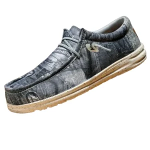 Mocassins souples décontractés en jean délavé