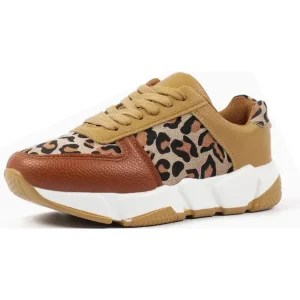 Mocassins Sport En Maille Motif Léopard Pour Femmes
