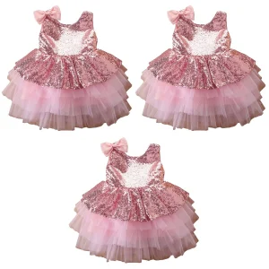 Princesse Robe Rose Fille