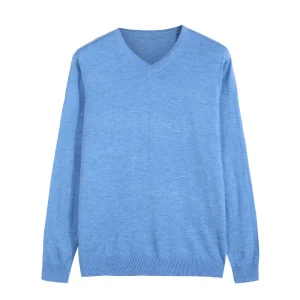 Pull en v bleu marine homme vintage