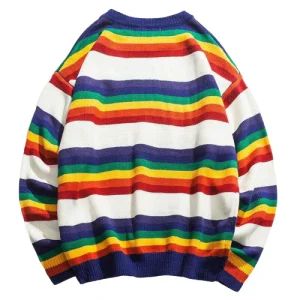 Pull Rayé Multicolore Femme