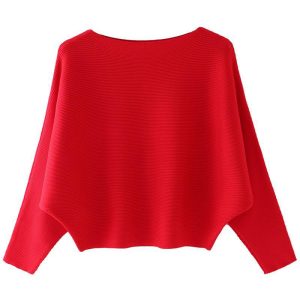Pull rouge vintage femme