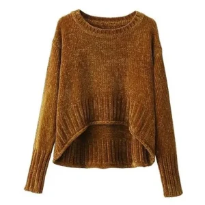 Pull tennis col en v vintage femme