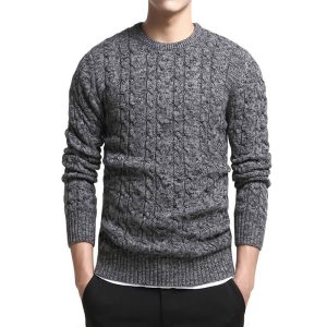 Pull vintage homme l gris