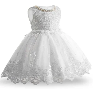Robe Blanche Enfant Fille Cérémonie Princesse