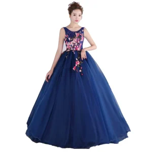 Robe De Bal Bleu Nuit Princesse