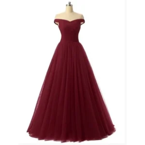 Robe De Bal Longue Princesse Bordeau