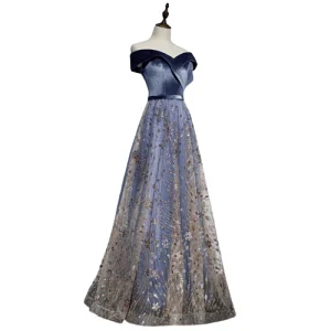 Robe De Princesse Femme Bleu