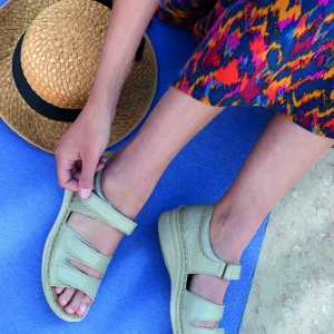 Sandales Orthopédiques Femme ADOUR Beige Brillant