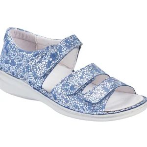 Sandales Orthopédiques Femme ADOUR Bleu Argenté