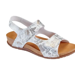 Sandales Orthopédiques Femme BRUMAN Blanche Doré