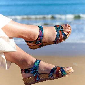 Sandales Orthopédiques Femme BRUMAN Multicolore en Liège