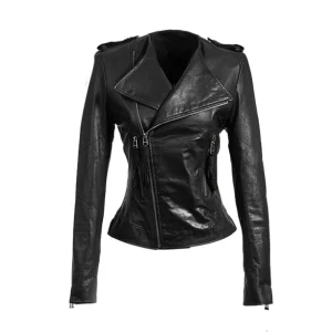 Veste En Cuir Vintage Femme